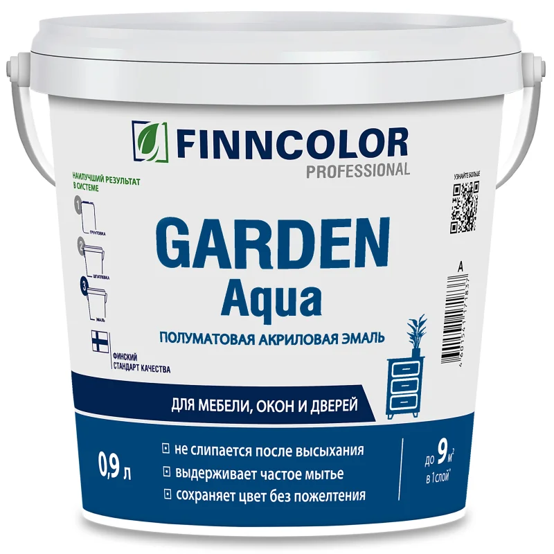 FINNCOLOR эмаль акриловая GARDEN Aqua А 0,9 л