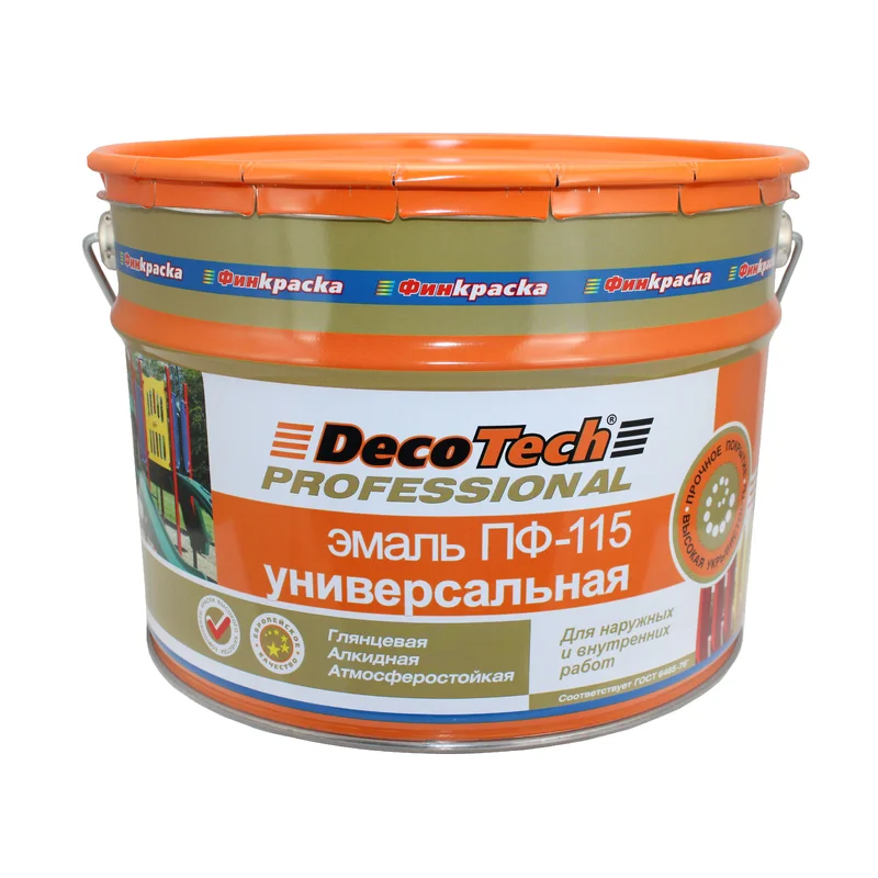 DecoTech  краска ПФ-115 0,9кг черная под RAL9005