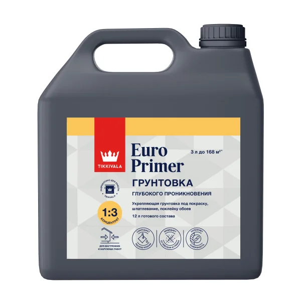Tikkivala EURO PRIMER грунтовка 3 л