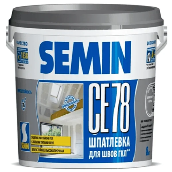 Semin СЕ 78 (шпатлевка для швов, серая крышка) 8кг