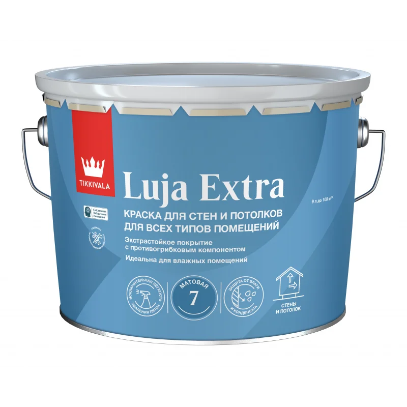 Tikkivala LUJA EXTRA  A 7 мат. экстра-стойкая краска 9л