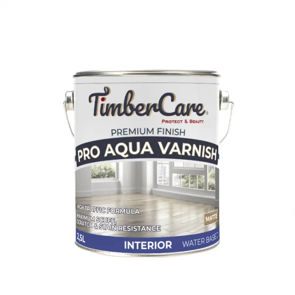 350073 Лак на акриловой основе TimberCare Pro Aqua Vamish, matte (цвет  шелковисто-матовый ) 2,5 л
