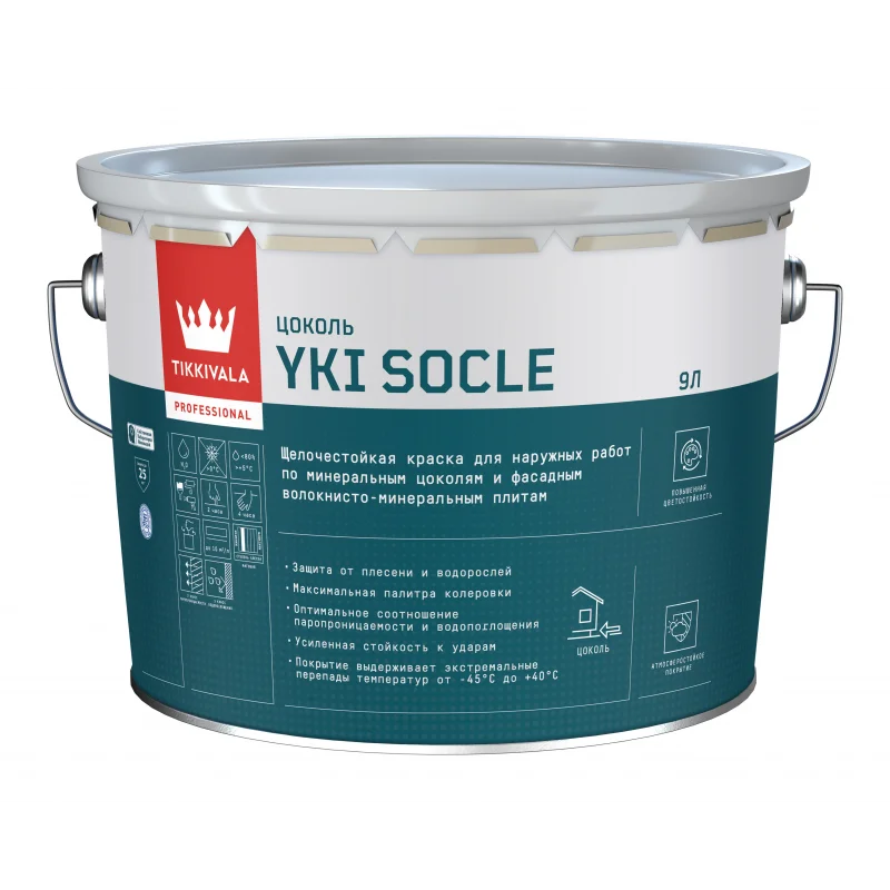 Tikkivala YKI SOCLE С матовая краска 9 л