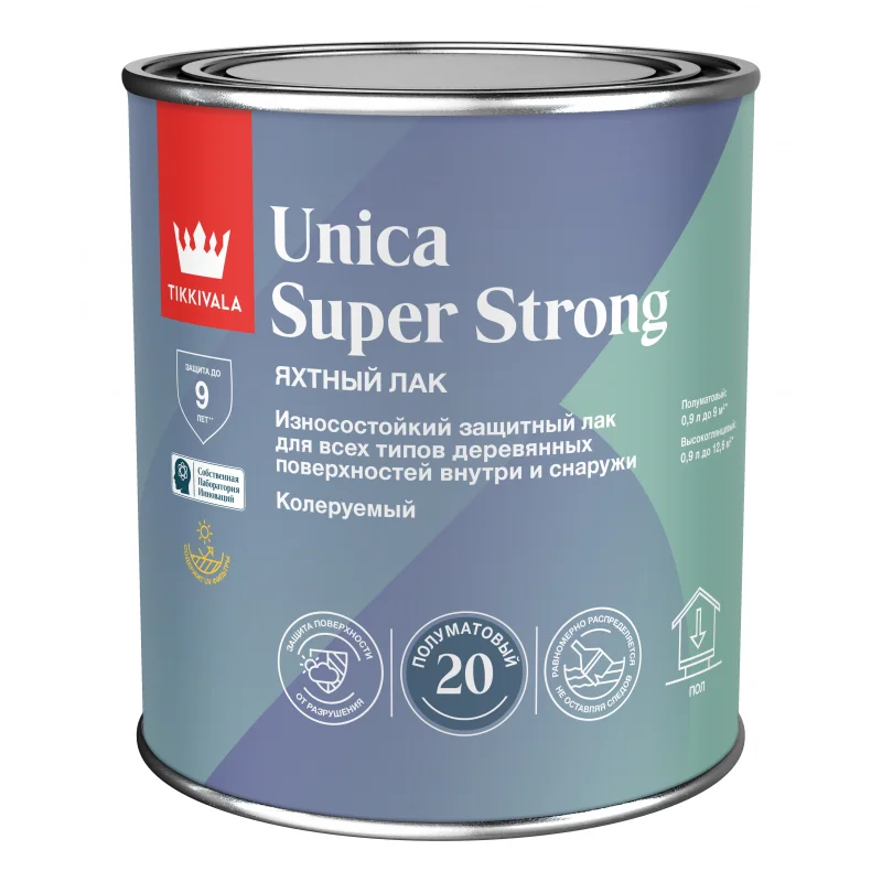 Tikkivala UNICA SUPER STRONG 20 лак п/мат. 0,9 л