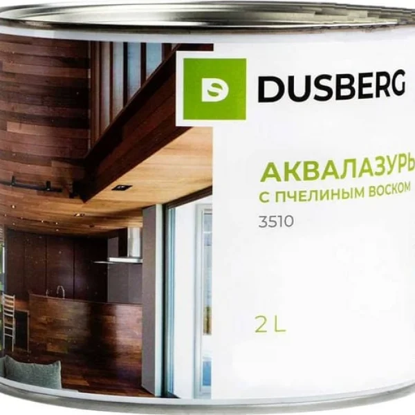 Dusberg 3510 аквалазурь с пчелиным воском бесцветная, 10л