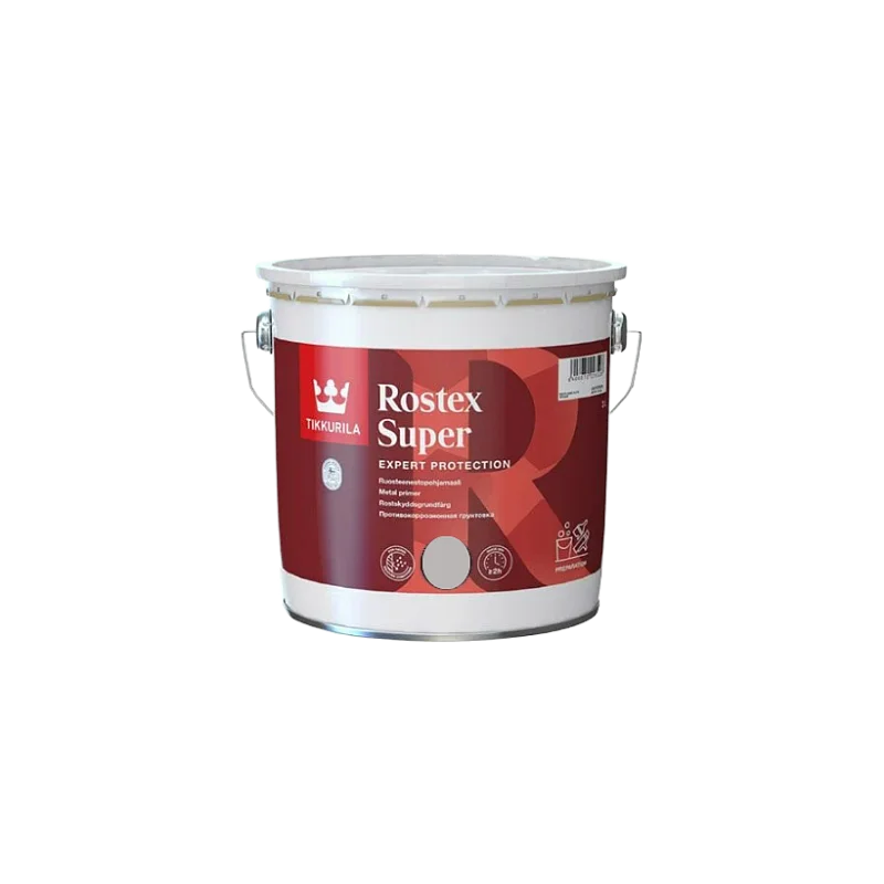 ROSTEX SUPER СВЕТЛО-СЕРЫЙ грунт 1 л