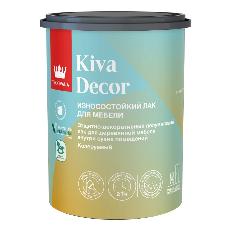 Tikkivala KIVA DECOR EP лак акрилатный п/мат. 0,9 л