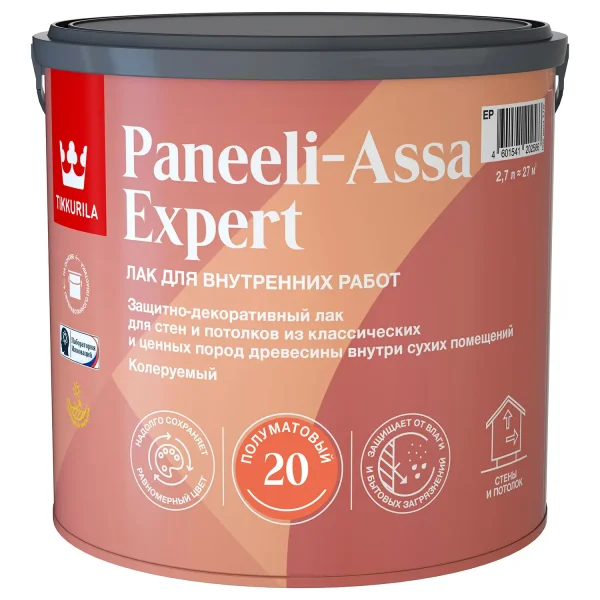 Tikkivala PANEELI-ASSA EXPERT 20 EP лак п/мат.0,9 л
